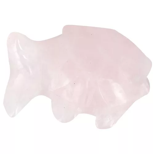 Colgante pez 20x31 mm - Cuarzo Rosa x1