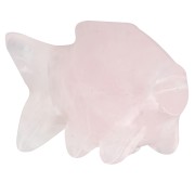 Colgante pez 20x31 mm - Cuarzo Rosa x1