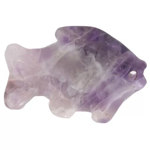 Colgante pez 20x31 mm - Amatista x1