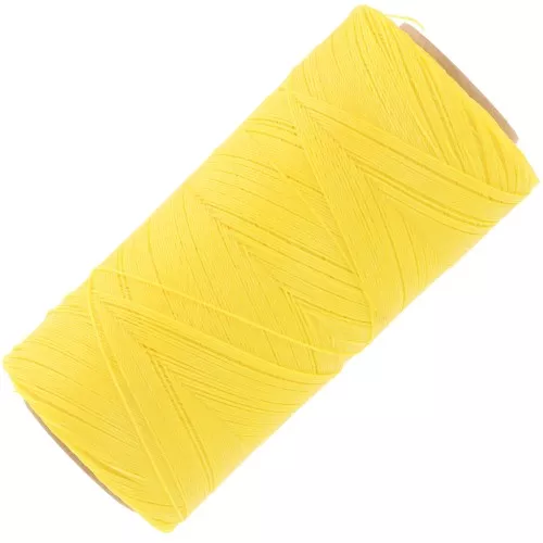 Bobina de hilo encerado Linhasita para micro macramé 0,35 mm - Amarillo (37) x448m