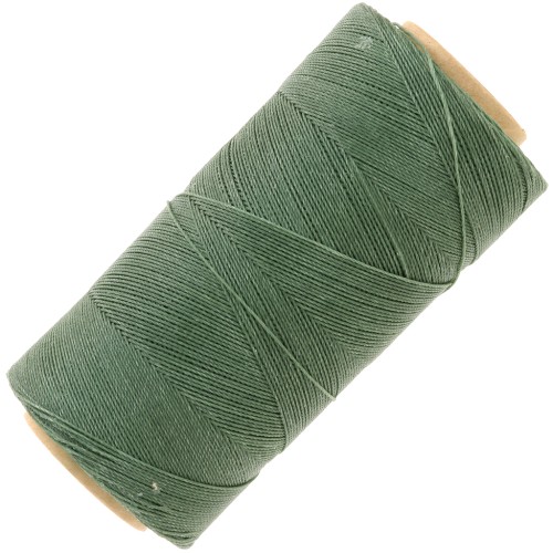 Bobina de hilo encerado Linhasita para micro macramé 0,35 mm - Verde caqui (64) x448m