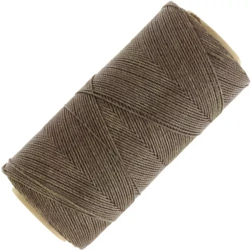 Bobina de hilo encerado Linhasita para micromacramé 0,75 mm - Marrón sepia (389) x228m
