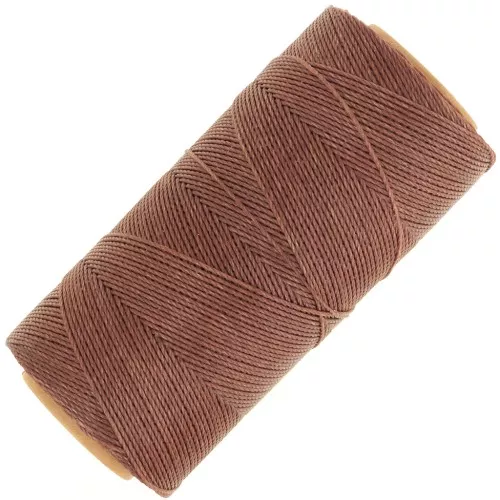 Bobina de hilo encerado Linhasita para micro macramé 0,75 mm - Marrón claro (790) x228m