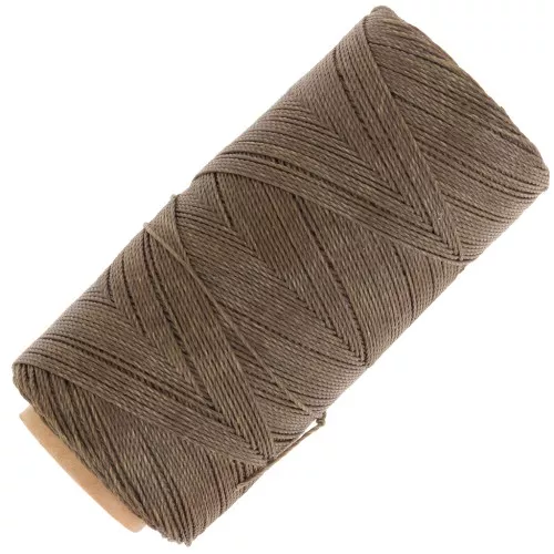 Bobina de hilo encerado Linhasita para micro macramé 0,75 mm - Caqui oscuro (844) x228m
