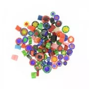 Murrinas Millefiori 5/10  mm transparente x50g