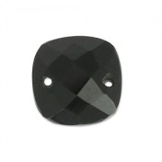 Separador cuadrado facetado 2 agujeros 10 mm Black Onyx x1|raw }}