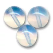 Cuentas redondas 12 mm White Opal x5