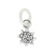 Dije Edelweiss 9.5 mm de Plata Sterling 925 x1