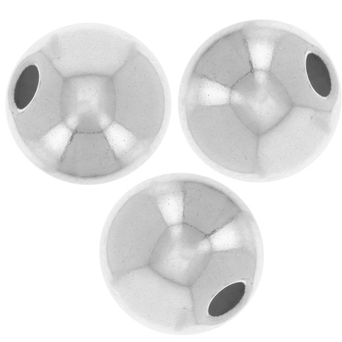 Cuentas redondas de 8 mm con agujero de 2 mm - Plata 925 x5