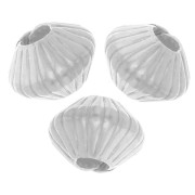 Abalorios aplanados 6x5 mm - Plata 925 x10