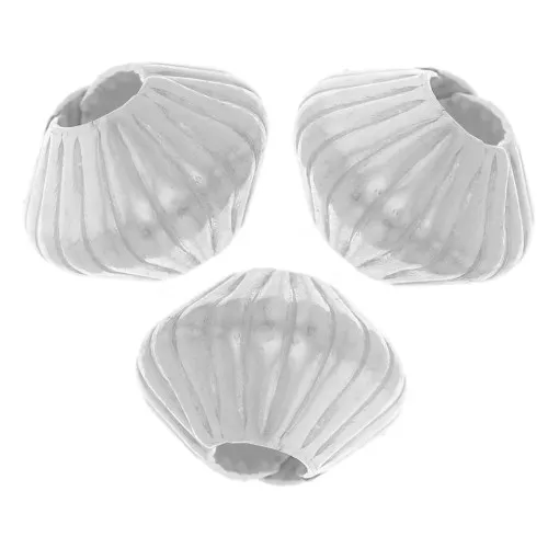 Abalorios aplanados 6x5 mm - Plata 925 x10