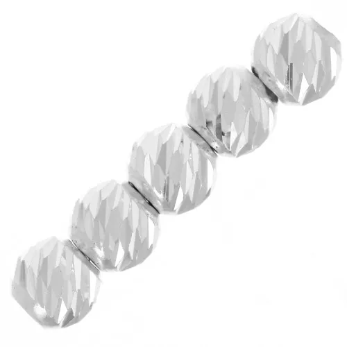 Cuentas redondas con diamantes 3 mm - Plata 925 x25
