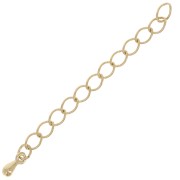 Rombo 60 mm cadena de extensión de malla con gota pequeña - 3 micras chapado en oro x1|raw }}
