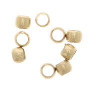 Cuentas aplastables de 2 mm - 3 micras chapadas en oro x4|raw }}