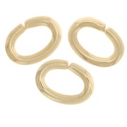 Anillos ovalados abiertos 4x3x0,7 mm - chapados en oro de 3 micras x4|raw }}