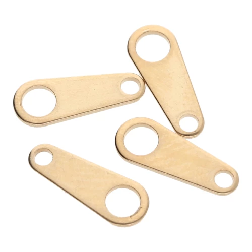Cierres ovalados 10x4 mm - Dorado con oro fino x10