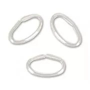 Anillas abiertas ovaladas demi círculo 5.2x3x1.3 mm de Plata 925 x10