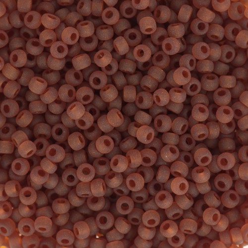 Rocalla Miyuki 11/0 134F - Transparente Topacio Oscuro Mate x8g