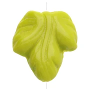 Cuentas hoja de vid 15,5x14 mm - Olivino opaco x5