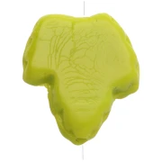 Cuentas hoja de vid 15,5x14 mm - Olivino opaco x5