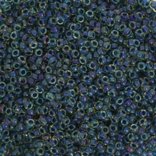 Rocalla Miyuki 15/0 1826 - Topacio rayado azul noche AB x8g