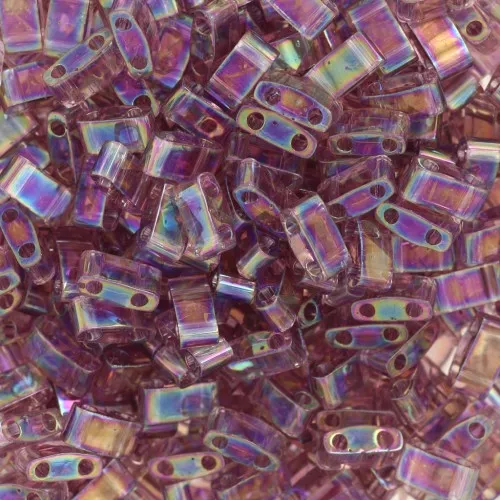 Miyuki Half Tila Beads 5x2.3x1.9mm HTL-256 - Amatista ahumada transparente AB x10g