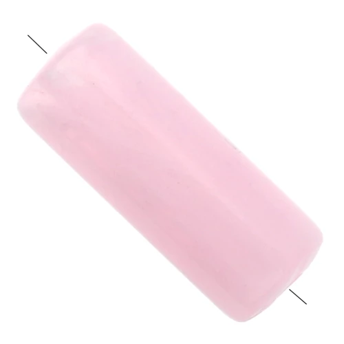 Cuentas tubo rectas 20x8 mm en acrílico translúcido - Rosa claro jaspeado x10