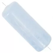 Cuentas de tubo rectas 20x8 mm en acrílico translúcido - Azul hielo jaspeado x10