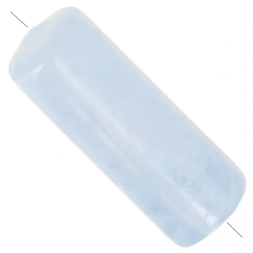 Cuentas de tubo rectas 20x8 mm en acrílico translúcido - Azul hielo jaspeado x10