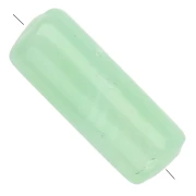 Cuentas tubo recto 20x8 mm en acrílico translúcido - Verde agua jaspeado x10