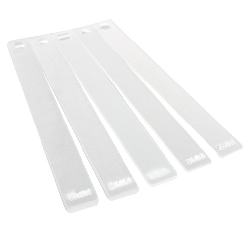 Bastoncillos guía acrílicos para arcilla polimérica - 2 mm a 6 mm - Transparente x10