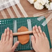 Bastoncillos guía acrílicos para arcilla polimérica - 2 mm a 6 mm - Transparente x10