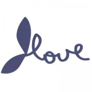 Parche termoadhesivo Love 13 cm Azul Marino x1|raw }}