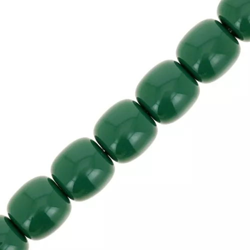 Cuentas de tubo de resina opaca 11,5x11 mm - Verde oscuro x37cm