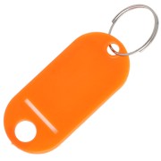 Llavero de plástico con etiqueta 48,5x22 mm para bolsa grigri - Naranja x1