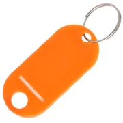 Llavero de plástico con etiqueta 48,5x22 mm para bolsa grigri - Naranja x1