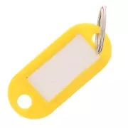 amarillo - Llavero de plástico con etiqueta 50x22 mm para bolsa grigri - Amarillo x1 Llavero de plástico con etiqueta 50x22 mm para bolsa grigri - Amarillo x1