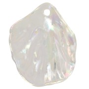 Lentejuelas de pétalos de flores curvadas de 19x16 mm en acrílico - Transparente AB x12