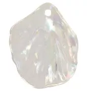 Lentejuelas de pétalos de flores curvadas de 19x16 mm en acrílico - Transparente AB x12