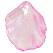 Pétalos de flor curvados 20x17 mm en acrílico transparente - Rose AB x12