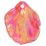 20x17mm acrílico transparente curvado pétalos de flores - Rojo AB x12