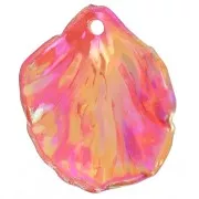 20x17mm acrílico transparente curvado pétalos de flores - Rojo AB x12