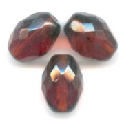 Aceitunas facetadas 13x10 mm Smoked Topaz x8