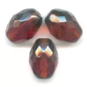 Aceitunas facetadas 13x10 mm Smoked Topaz x8