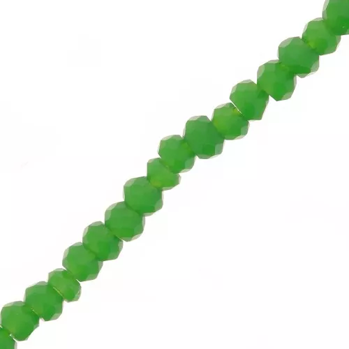 Redondas planas facetadas 2.4x1.7 mm Palace Green Opal x34cm