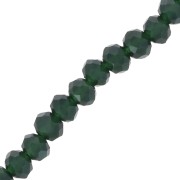 Redondas planas facetadas 4x3 mm Dark Green x39cm|raw }}