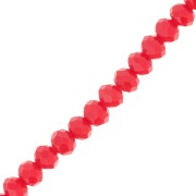 Redondas planas facetadas 4x3 mm Red x42cm|raw }}