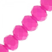 Redondas planas facetadas 6x5 mm Hot Pink Opaco x40cm|raw }}