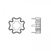 Engaste Clover PureCrystal 4785 Estrella 14 mm rodidado x1