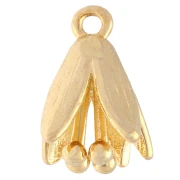 Dije Flor 13x10 mm - Dorado con oro fino x1